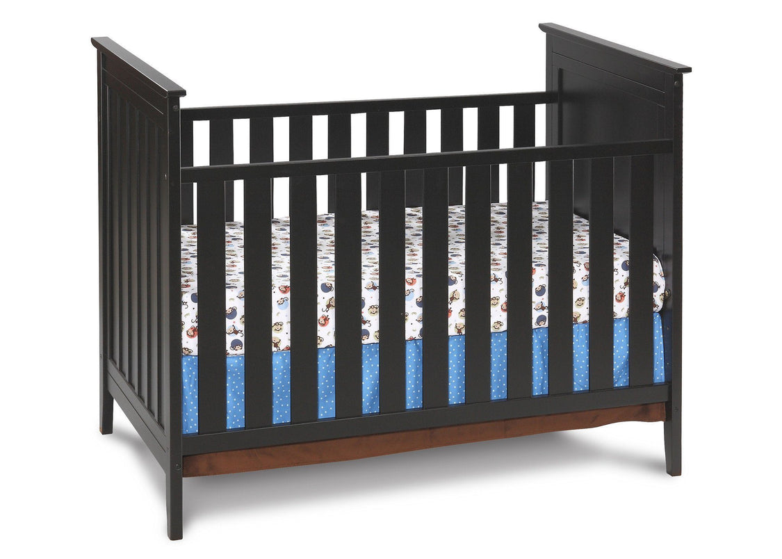 Simmons Kids Black (001) Melody 3-in-1 Crib, Crib Conversion