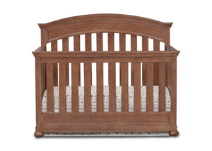 Simmons Kids Antique Walnut (267) Chateau Crib 'N' More, Crib Conversion Front View a1a 2