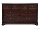 Simmons Kids Molasses (226) Hanover Park Double Dresser, Front View a1a 1-Hanover Park Double Dresser