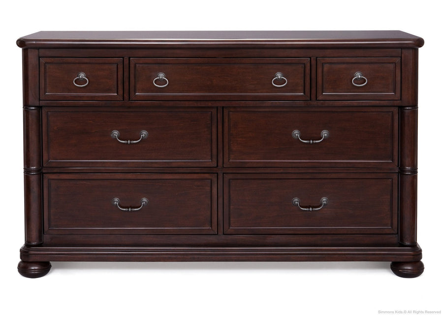 Simmons Kids Molasses (226) Hanover Park Double Dresser, Front View a1a 1-Hanover Park Double Dresser