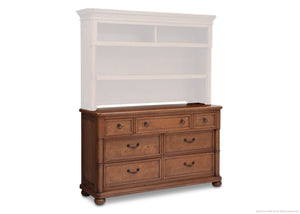 Simmons Kids Chestnut (227) Hanover Park Double Dresser with Hanover Park Bookcase & Hutch b3b 5