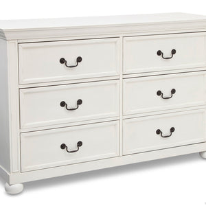 Simmons Kids Vintage White (120) Castille Double Dresser (317030) a1a 2-Castille Double Dresser