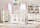 Simmons Kids Vintage White (120) Castille Crib 'N' More, Crib Conversion, Room View a1a 2-Castille Crib 'N' More