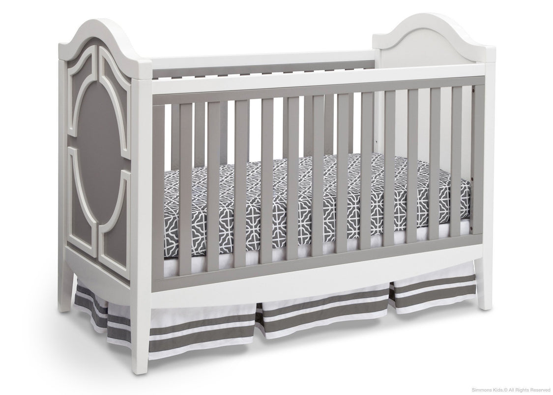 Simmons Kids Antique White/Grey (066) Hollywood 3-in-1 Crib, Crib Conversion 