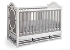 Simmons Kids Antique White/Grey (066) Hollywood 3-in-1 Crib, Crib Conversion  2-Hollywood 3-in-1 Crib