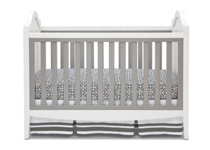 Simmons Kids Antique White/Grey (066) Hollywood 3-in-1 Crib, Crib Conversion Front View a2a 14