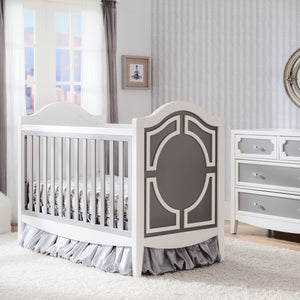 Simmons Kids Antique White/Grey (066) Hollywood 3-in-1 Crib, Crib Conversion in Setting a1a 0