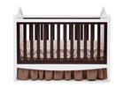 Simmons Kids White/Dark Chocolate (141) Hollywood 3-in-1 Crib, Crib Conversion Front View b2b 7-Hollywood 3-in-1 Crib