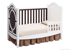 Simmons Kids White/Dark Chocolate (141) Hollywood 3-in-1 Crib, Toddler Bed Conversion c4c 9
