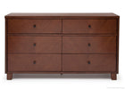 Simmons Kids Espresso Truffle (208) Chevron 6 Drawer Dresser, Front View b1b 5-Chevron 6 Drawer Dresser