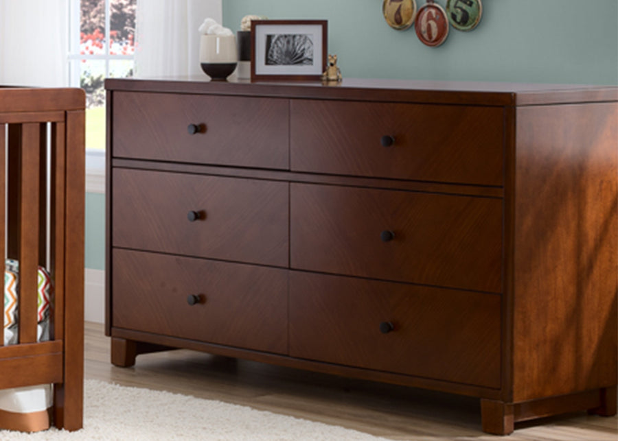 Chevron 6 Drawer Dresser a0a 1-Chevron 6 Drawer Dresser