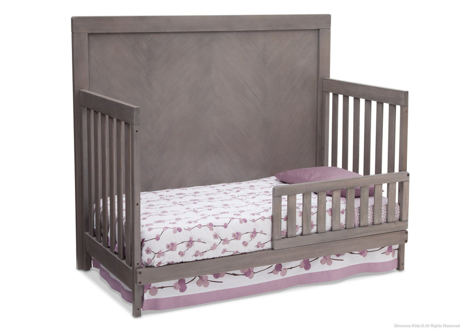 Simmons Kids Stained Grey (054) Bellante 4-in-1 Crib, Toddler Bed Conversion b2b 8-Bellante 4-in-1 Crib