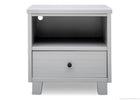 Simmons Kids Grey (026) Rowen Nightstand, Front View a1a 2-Cubby Nightstand
