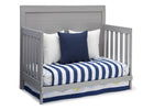 Simmons Kids Grey (026) Rowen Crib (320180), Side View with Day Bed Conversion a5a 4-Rowen 4-in-1 Crib