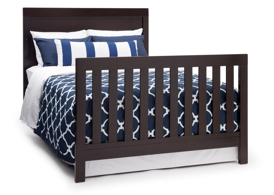 Simmons Kids Black Espresso (907) Simmons Kids Rowen Crib (320180), Side View with Full-Size Bed Conversion b5b 12-Rowen 4-in-1 Crib