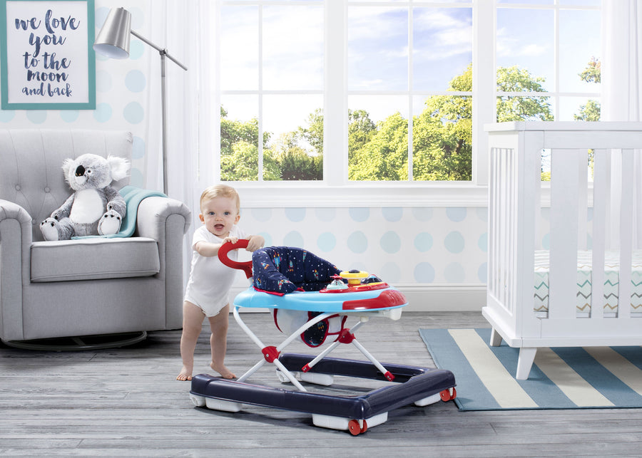 Delta Children Lift Off (2030) First Exploration 2-in-1 Activity Walker (32201) hangtag, a2a 2-First Exploration 2-in-1 Activity Walker