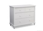 Bianca White (130) Belmont 4 Drawer Dresser, without Changing Top Option b3b 8-Belmont 4 Drawer Dresser with Changing Top