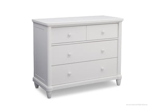 Bianca White (130) Belmont 4 Drawer Dresser, without Changing Top Option b3b 5