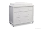 DCB: Bianca White (130) 6-Belmont 4 Drawer Dresser with Changing Top