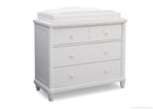 Bianca White (130) Belmont 4 Drawer Dresser, Side View with Props b2b 7-Belmont 4 Drawer Dresser with Changing Top
