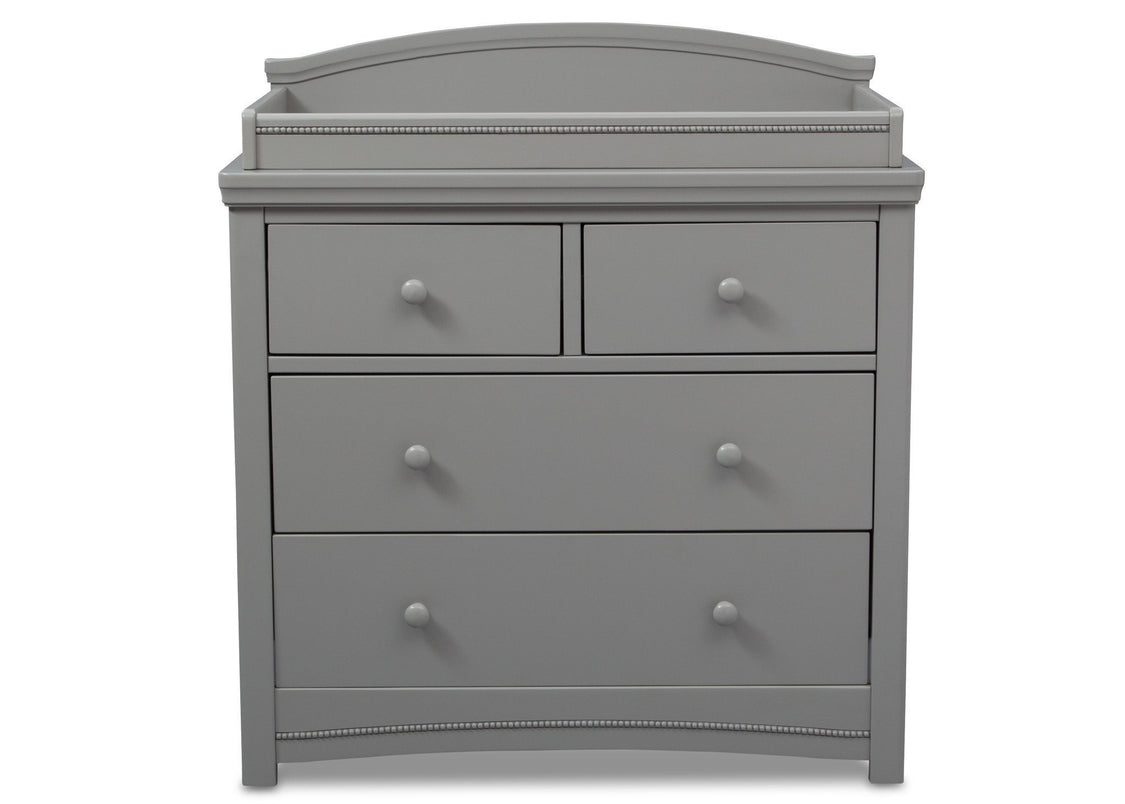 Simmons Kids Grey 026 Emma 4 Drawer Dresser with Changing Top Front Facing View
