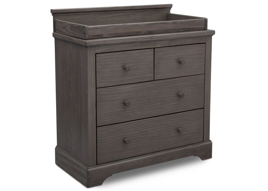 Simmons Kids Rustic Grey (084) Paloma 4 Drawer Dresser, Side View a1a