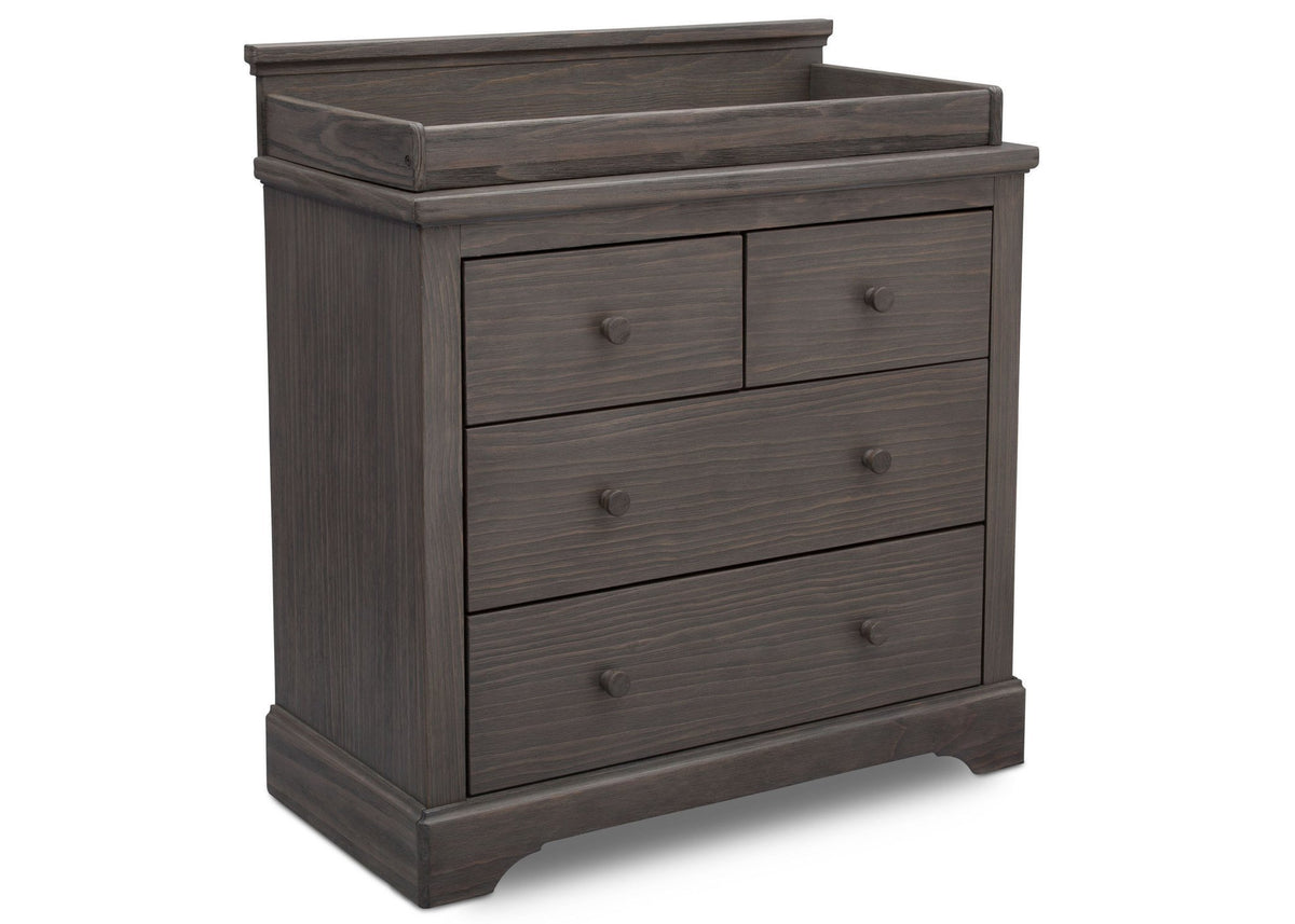 Simmons Kids Rustic Grey (084) Paloma 4 Drawer Dresser, Side View a1a
