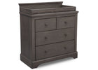 Simmons Kids Rustic Grey (084) Paloma 4 Drawer Dresser, Side View a1a 1-Paloma 4 Drawer Dresser with Changing Top