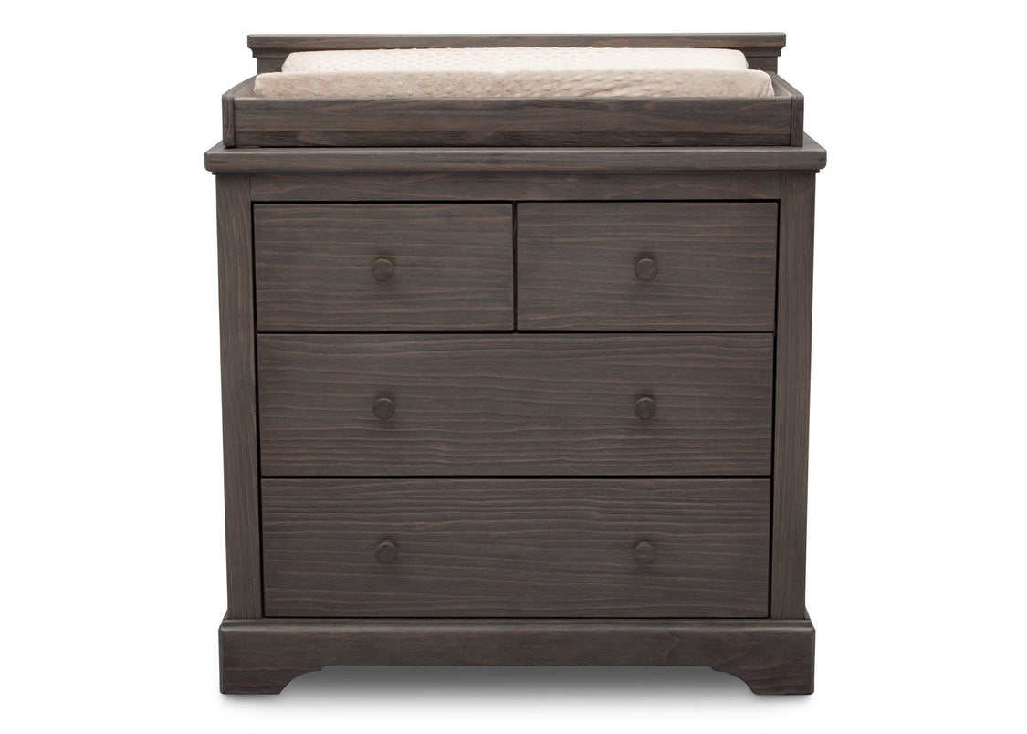 DCB: Simmons Kids Rustic Grey (084) Paloma 4 Drawer Dresser, Front View a3a