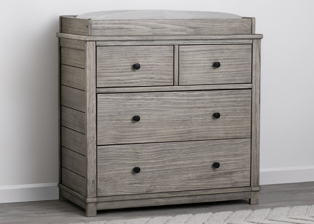 Simmons Kids Rustic White (119) Monterey 4 Drawer Dresser with Changing Top
