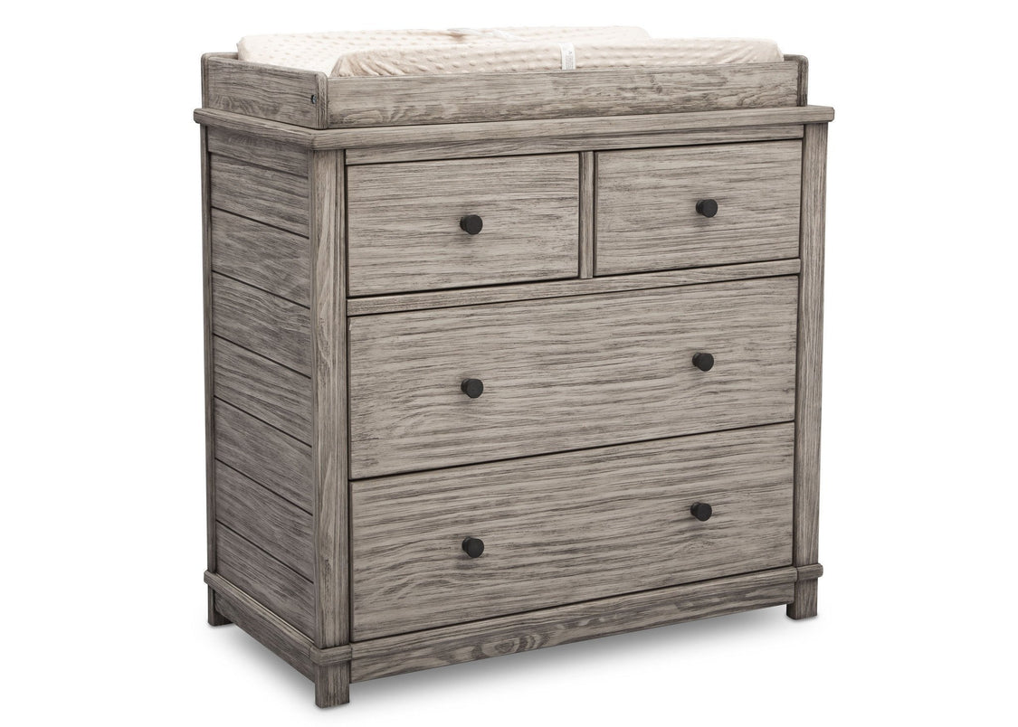 Simmons Kids, Rustic White (119), monterey 4 drawer dresser with changing top