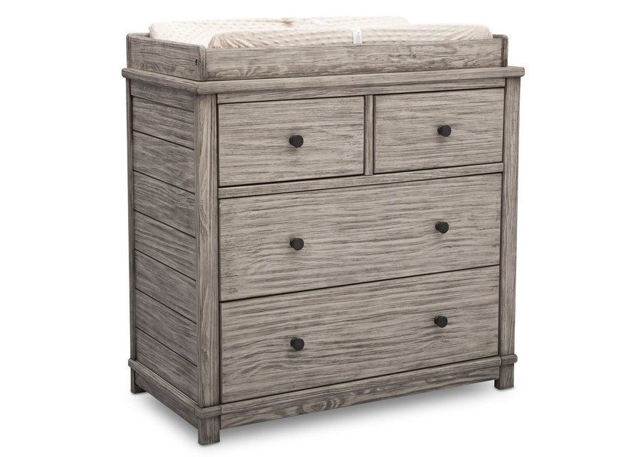 Simmons Kids, Rustic White (119), monterey 4 drawer dresser with changing top 14-Monterey 4 Drawer Dresser with Changing Top