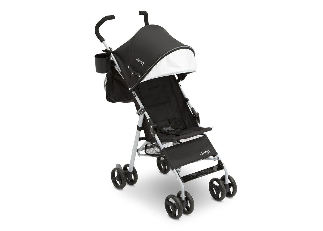 Jeep North Star Stroller by Delta Children, Black with Neutral Grey (2277), with padded seat