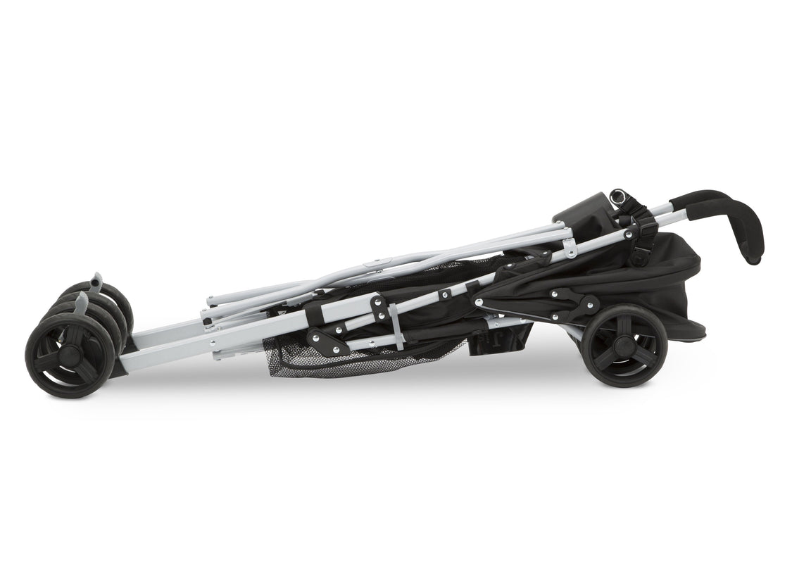 Jeep North Star Stroller by Delta Children, Black with Neutral Grey (2277), can be folded quickly and compactly
