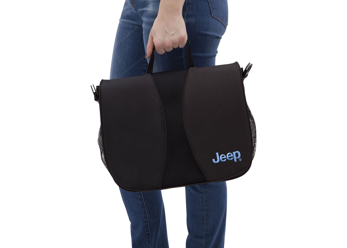 Jeep North Star Stroller by Delta Children, Black with Baby Blue (2279), with Removable carry-all parent organizer