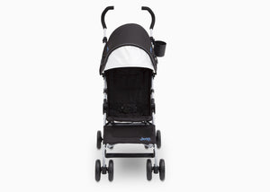 Jeep North Star Stroller by Delta Children, Black with Baby Blue (2279), with extendable European-style canopy with sun visor 1