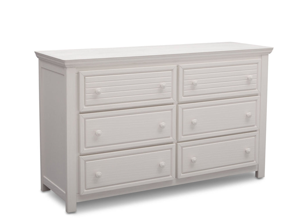 Simmons Kids Rustic Bianca (170) Oakmont 6 Drawer Dresser, Side View a3a