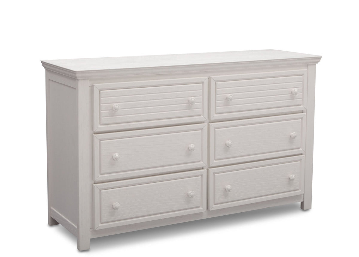 Simmons Kids Rustic Bianca (170) Oakmont 6 Drawer Dresser, Side View a3a
