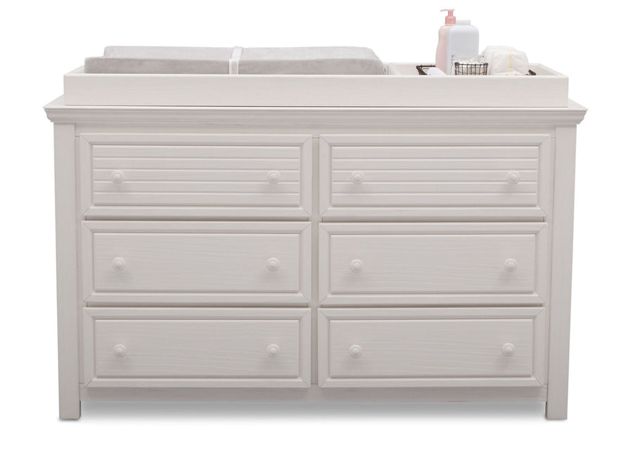 Simmons Kids Rustic Bianca (170) Oakmont 6 Drawer Dresser, Front View a2a 2-Oakmont 6 Drawer Dresser