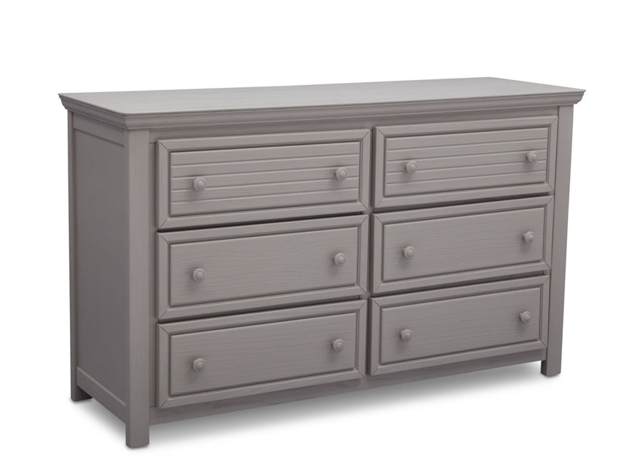 Simmons Kids Rustic Haze (940) Oakmont 6 Drawer Dresser, Side View b2b 5-Oakmont 6 Drawer Dresser