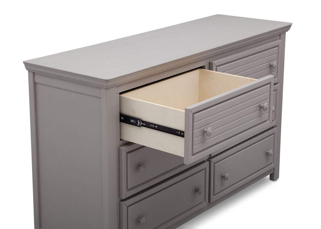 Simmons Kids Rustic Haze (940) Oakmont 6 Drawer Dresser, Detail View b3b