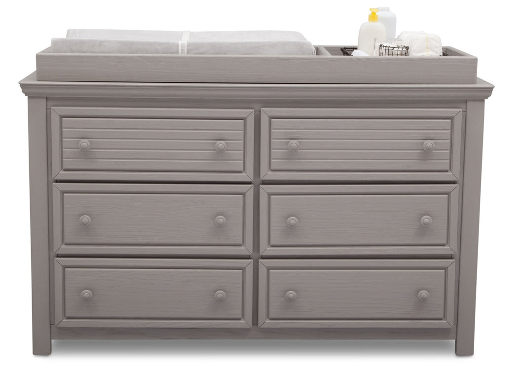 Simmons Kids Rustic Haze (940) Oakmont 6 Drawer Dresser, Front View b1b