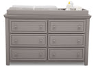 Simmons Kids Rustic Haze (940) Oakmont 6 Drawer Dresser, Front View b1b 4-Oakmont 6 Drawer Dresser