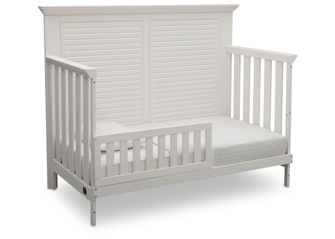 Simmons Kids Rustic Bianca (170) Oakmont Crib 'N' More Toddler bed conversion side view a4a