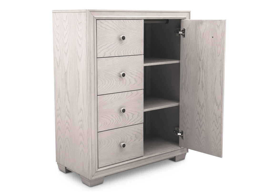 Simmons Kids Antique White (122) Ravello 4 Drawer Combo Chest, Detail 1 View, a4a