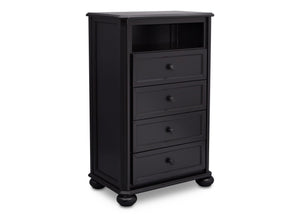 Simmons Kids Ebony (0011) Peyton 4 Drawer Chest with Cubby side view a3a 0