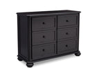 Simmons Kids Ebony (0011) Peyton 6 Drawer Dresser Side View b3b 4-Peyton 6 Drawer Dresser