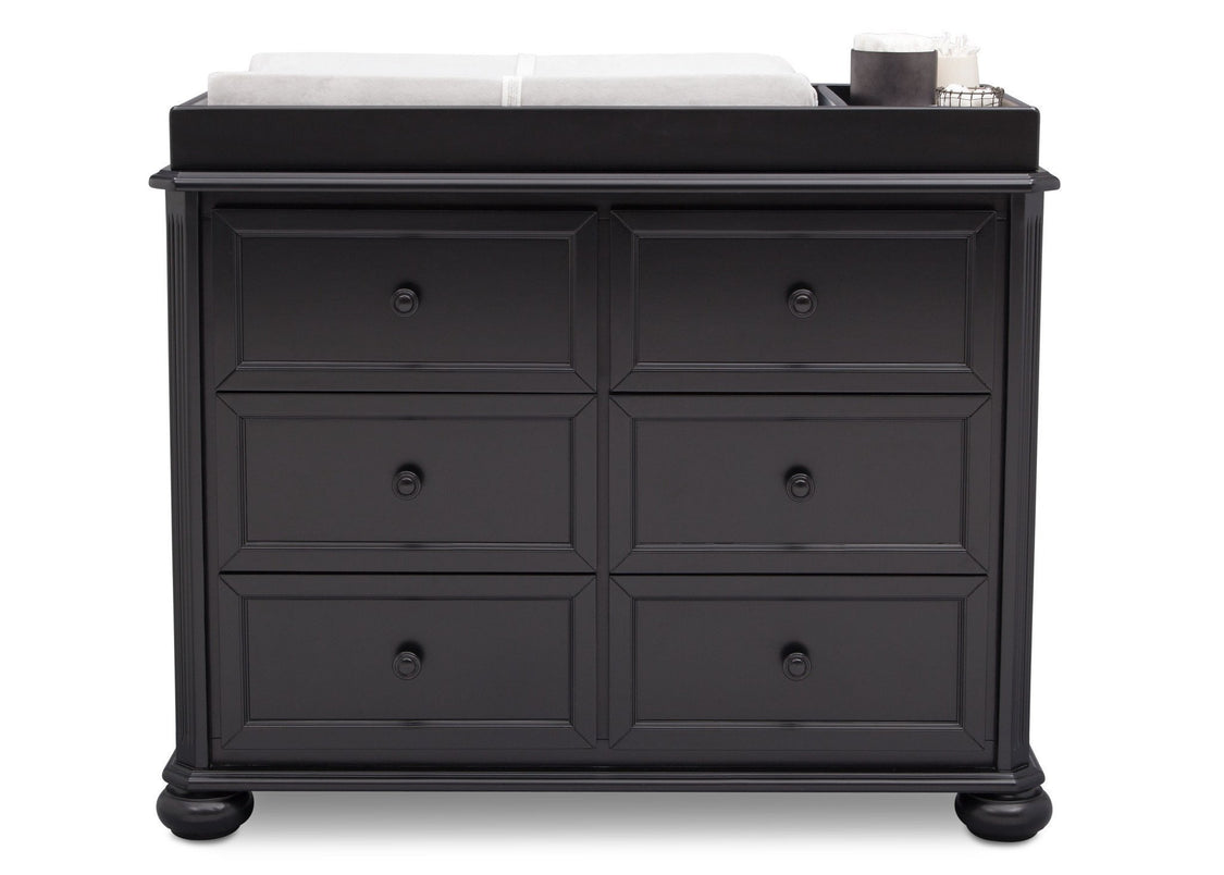 Simmons Kids Ebony (0011) Peyton 6 Drawer Dresser Front View b2b