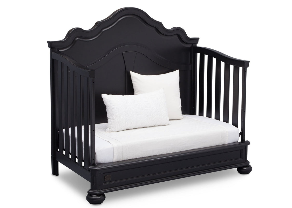 Simmons Kids Ebony (0011) Peyton Crib n' more Daybed conversion side view b5b