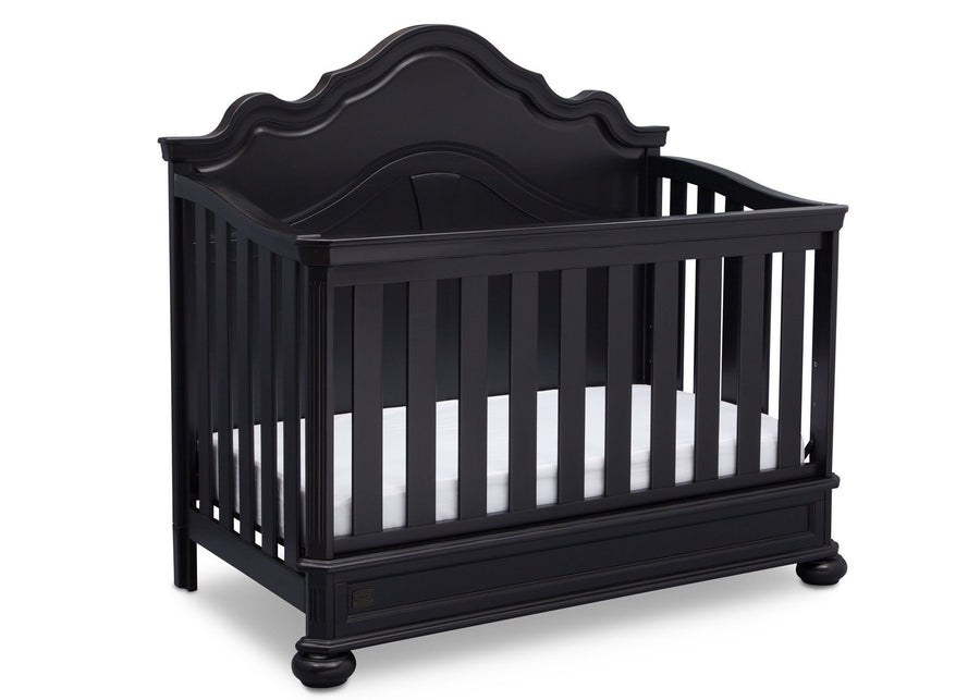 Simmons Kids Ebony (0011) Peyton Crib n' more side view b3b 7-Peyton Crib 'N' More